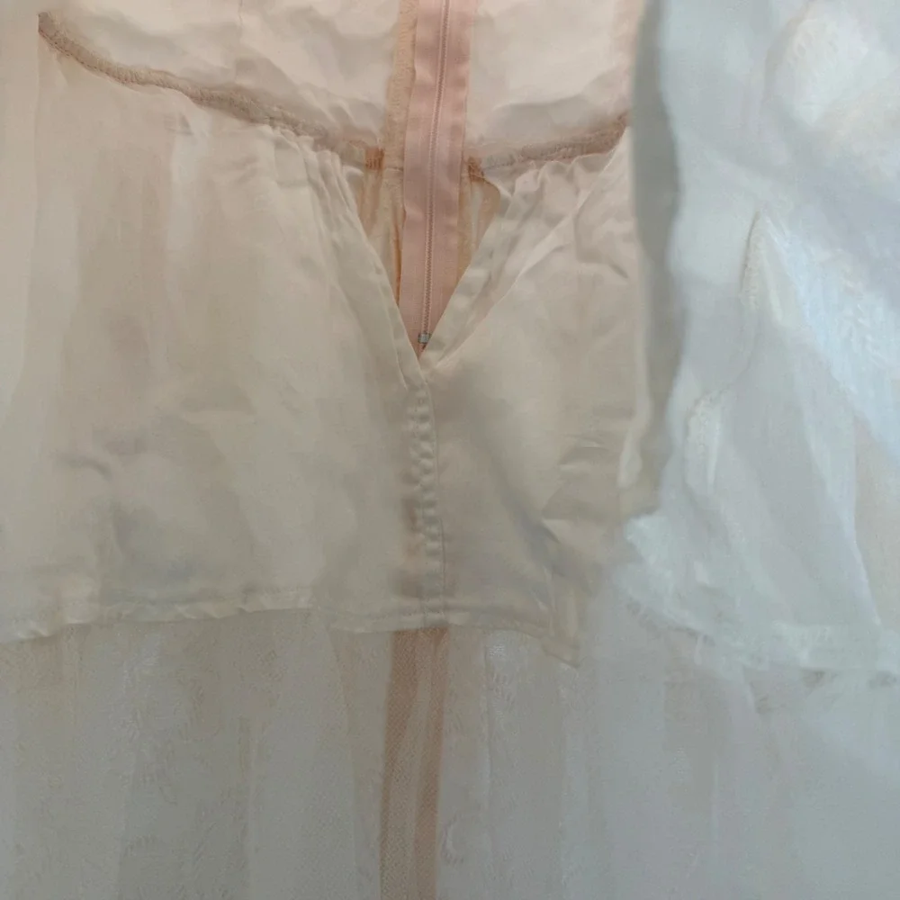 Jessica McClintock Girls 14 Pink‎ Jacquard Party Dress Pearl Lace Hem Vintage